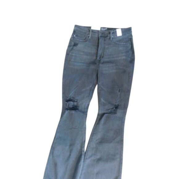 Judy Blue Size 13/ 31 Black High Waist Flared Contour Top Denim Jeans NWT - Picture 2 of 3